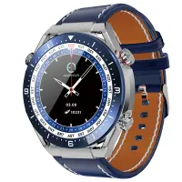 Smartwatch Maxcom Ecowatch 1 1.52” 400mAh IP67 Blue with Silicon PU Leather and Metal Band