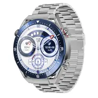 Smartwatch Maxcom Ecowatch 1 1.52” 400mAh IP67 Blue with Silicon PU Leather and Metal Band