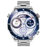 Smartwatch Maxcom Ecowatch 1 1.52” 400mAh IP67 Blue with Silicon PU Leather and Metal Band