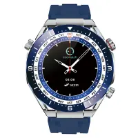 Smartwatch Maxcom Ecowatch 1 1.52” 400mAh IP67 Blue with Silicon PU Leather and Metal Band