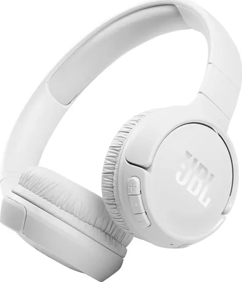 Bluetooth Stereo JBL JBLT510  Over-ear Pure Bass Sound Multipoint 40hr Support Voice Assistant White