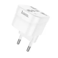 Hoco DC60 Universal Adapter (UK, 3C 3Plug, 3C 2Plug, US Plug) in European White