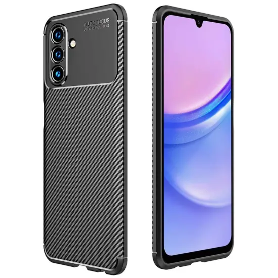 Case Ancus AutoFocus Carbon Fiber για Samsung SM-A156 Galaxy A15 5G / SM-A155 Galaxy A15 4G Black