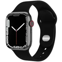 Watchband Noozy 42/44/45/49mm for Apple Watch 1/2/3/4/5/6/7/8/9/se/ultra 1/ultra 2 Black Silicon Band