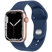 Watchband Noozy 42/44/45/49mm for Apple Watch 1/2/3/4/5/6/7/8/9/se/ultra 1/ultra 2 Dark Blue Silicon Band