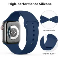 Watchband Noozy 42/44/45/49mm for Apple Watch 1/2/3/4/5/6/7/8/9/se/ultra 1/ultra 2 Dark Blue Silicon Band