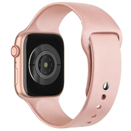 Watchband Noozy 38mm/40mm/41mm for Apple Watch 1/2/3/4/5/6/7/8/9/se/ultra 1/ultra 2 Pink Silicon Band