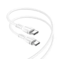 Data Cable Borofone BX51 Triumph USB-C to USB-C 60W 1m White