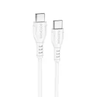 Data Cable Borofone BX51 Triumph USB-C to USB-C 60W 1m White