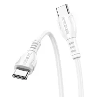 Data Cable Borofone BX51 Triumph USB-C to USB-C 60W 1m White