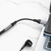 Adapter Hoco LS36 Fresh USB-C to 3.5mm Hi-Fi Braided 12cm