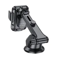 Car Mount Hoco HW11 Jenny with Wireless Fast Charger έως 15W and Arm Extension Black 4.5"-7.0"