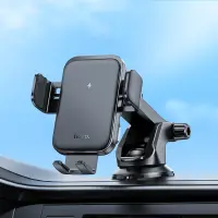 Car Mount Hoco HW11 Jenny with Wireless Fast Charger έως 15W and Arm Extension Black 4.5"-7.0"