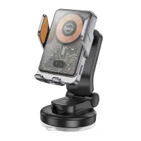 Car Mount Hoco HW8 Transparent for Dashboard for Devices 15W 4.5"-7" and Automatic Clamping Grey