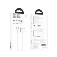 Magnetic Charging Cable Hoco X103 USB-C to Mag3 140W with Braided Cable 2m White