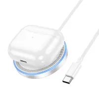 Charger Hoco CW53 Quick Magnetic Magsafe 15W with USB-C Cable 1.5m Silver