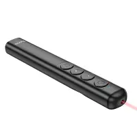 Laser Pointer Hoco GM200 Smart PPT Page Turning Pen with Magnetic USB Absortion and Red Light 100m Distance Cover Black