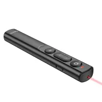 Laser Pointer Hoco GM201 Smart Page Turning Pen with Magnetic USB and USB-C Port and Red Light 100m Distance Cover Black