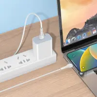 Data Cable Hoco X37 Cool Power USB-C PD27W  to Lightning with Bending Resistance Cable White 1m