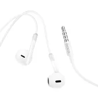 Hands Free Hoco M109 Pure Joy Earphones Hi-Fi Stereo 3.5mm White 1.2m