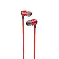 Hands Free Hoco M85 Platinum Sound Earphones Stereo 3.5mm Deep Bass Red 1.2m