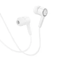 Hands Free Hoco M104 Gamble Universal Earphones Hi-Fi Stereo 3.5mm White 1.2m