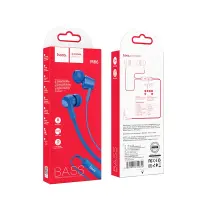 Hands Free Hoco M86 Oceanic Universal Earphones Deep Bass Stereo 3.5mm Blue 1.2m