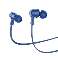 Hands Free Hoco M86 Oceanic Universal Earphones Deep Bass Stereo 3.5mm Blue 1.2m