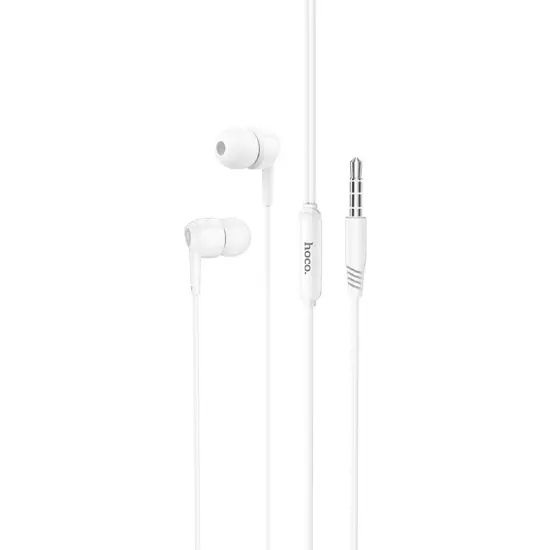 Hands Free Hoco M99 Celestial Universal Earphones Hi-Fi Stereo 3.5mm White 1.2m