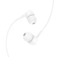 Hands Free Hoco M99 Celestial Universal Earphones Hi-Fi Stereo 3.5mm White 1.2m