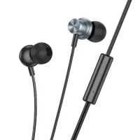 Hands Free Hoco M110 Encourage Universal Earphones Hi-Fi Stereo Deep Sound 3.5mm Metal Grey 1.2m