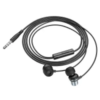 Hands Free Hoco M110 Encourage Universal Earphones Hi-Fi Stereo Deep Sound 3.5mm Metal Grey 1.2m