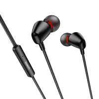 Hands Free Hoco M107 Discoverer Universal Earphones 3.5mm Black 1.2m