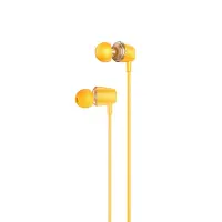 Hands Free Hoco M107 Discoverer Universal Earphones 3.5mm Yellow 1.2m