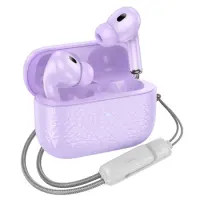 Wireless Hands Free Hoco EQ9 Duke TWS V5.3 320mAh 7h Talk Time with LED display and Siri Compatible Purple