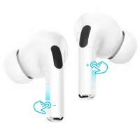 Wireless Hands Free Hoco EW63 V5.3 300mAh with 7h Talk Time and Active Noise Cancellation Siri Compatible White