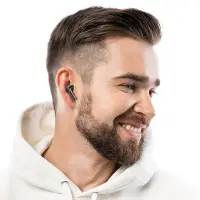 Wireless Hands Free Hoco EW60 Plus Norman TWS V5.3 300mAh with 4 Hours of Operation and ANC Master/Slave Switching Black