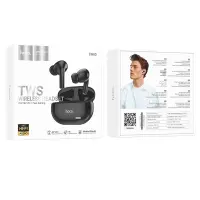 Wireless Hands Free Hoco EW60 Norman TWS V5.3 300mAh with 4h Talk Time and Master/Slave Switching Black