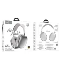 Wireless Stereo Headphone Hoco W35 Air Triumph V5.3 400mAh with Micro SD & AUX Ports and Control Buttons Silver