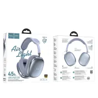 Wireless Stereo Headphone Hoco W35 Air Triumph V5.3 400mAh with Micro SD & AUX Ports and Control Buttons Blue