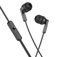 Hands Free Hoco M121 Bright Universal Earphones Hi-Fi Stereo 3.5mm Black 1.2m