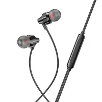 Hands Free Hoco M90 Delight Earphones Deep Bass Stereo USB-C Compatible with All USB-C Devices Black 1.2m