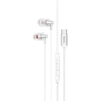 Hands Free Hoco M90 Delight Earphones Deep Bass Stereo USB-C Compatible with All USB-C Devices Silver 1.2m