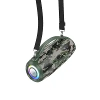 Wireless Speaker Hoco HA4 Surge Οutdoor TWS V5.3 4500mAh 2x20W with USB Micro SD 3.5mm FM and LED Green Camouflage