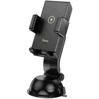 Car Mount Hoco HW22 Precious with Wireless Fast Charger up to 15W USB Black 4.5"-7"
