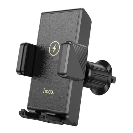 Car Mount Hoco HW21 Precious with Wireless Fast Charger up to 15W USB Black 4.5"-7"