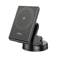 Car Mount Hoco HW20 Precious with Magnetic Wireless Fast Charger up to 15W USB Black 4.5"-7"