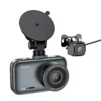 Windshield Cam Hoco DV6 1080p/30fps Full HD 200mAh Ultra Wide Angle Lens 140° 3" Display Park/Night Mode and Rear Camera 720P