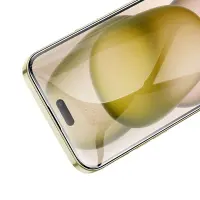 Tempered Glass Hoco Premium Series A37 120CC Large Arc Edges Dustproof 0.4mm 3D Anti-Static for Apple iPhone 15 Plus