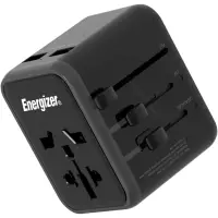 International Adapter And Charger Energizer TA637A  USN/CN AU UK EU  με 2XUSB-A 12W Black